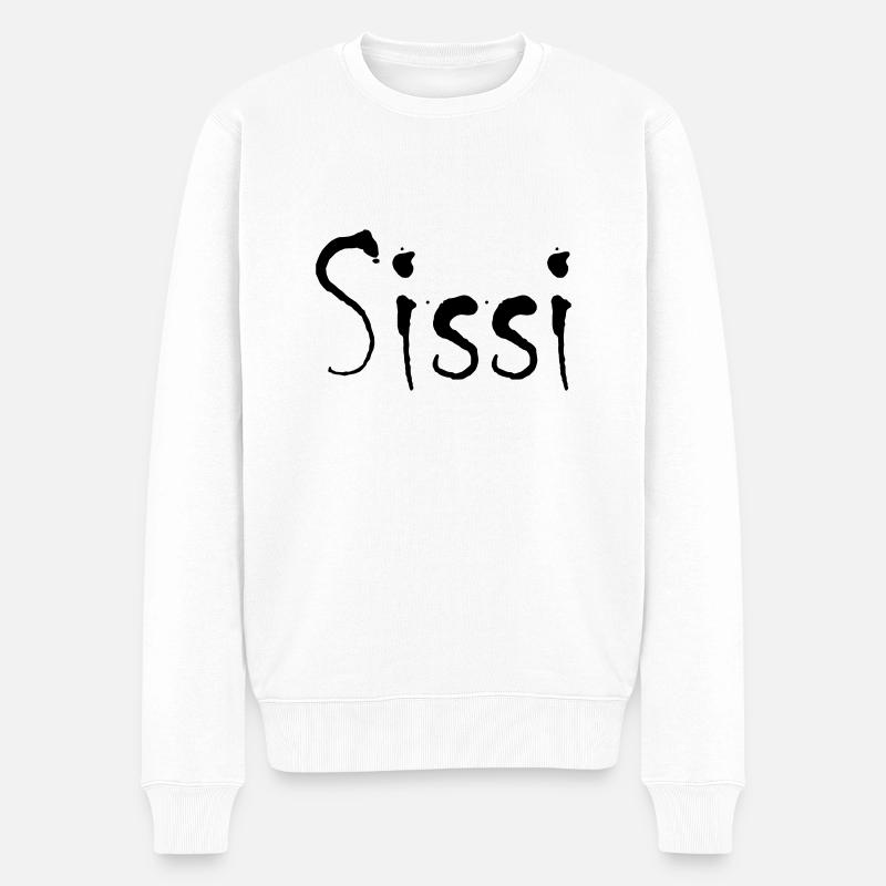 sissi - Männer Premium Bio Pullover - Weiß