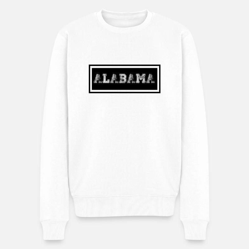 Alabama - Männer Premium Bio Pullover - Weiß