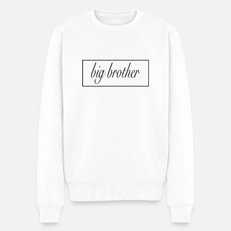 Big Brother - Männer Premium Bio Pullover - Weiß