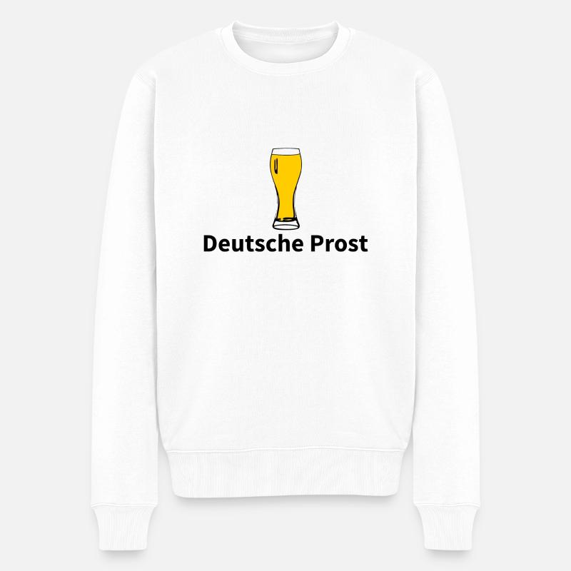 Standard Bier nur hier - Männer Premium Bio Pullover - Weiß