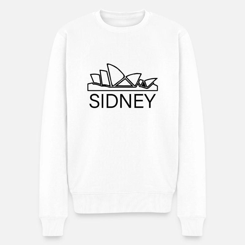 Sidney - Männer Premium Bio Pullover - Weiß