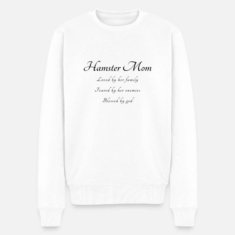 Hamster Spruch Mama - Männer Premium Bio Pullover - Weiß