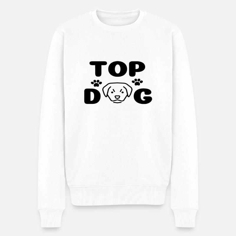 Top Dog - Männer Premium Bio Pullover - Weiß