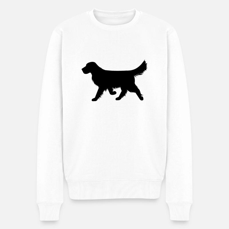 Hund - Männer Premium Bio Pullover - Weiß