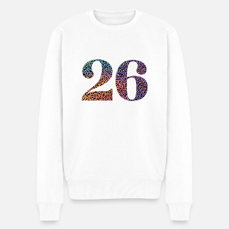 26e anniversaire léopard - Pull Premium bio Homme - blanc