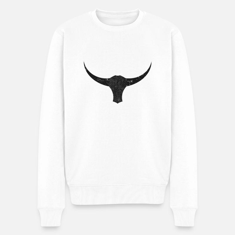 Taureau - Pull Premium bio Homme - blanc