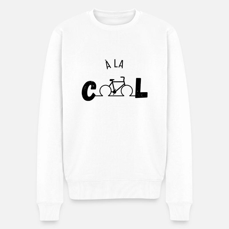 Cool - Fahrrad-Geschenkidee - Männer Premium Bio Pullover - Weiß