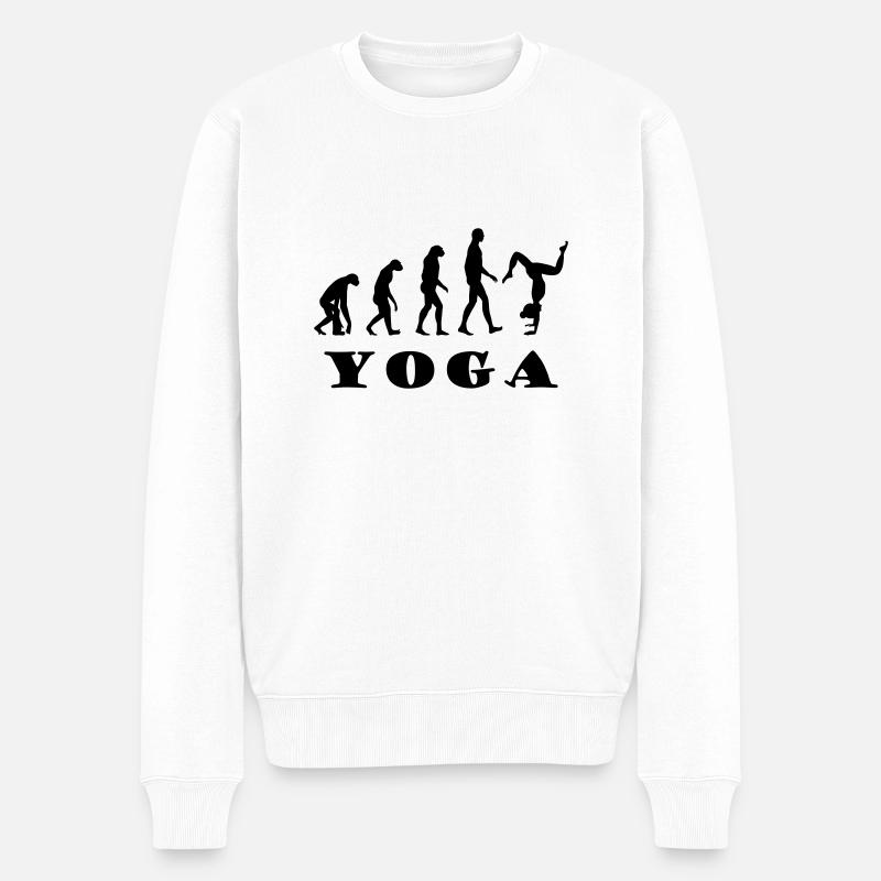 Yoga Evolution - Pull Premium bio Homme - blanc
