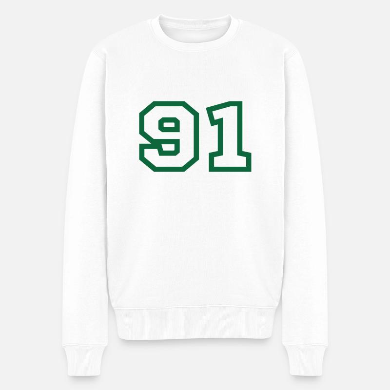 Numéro 91 sport - Pull Premium bio Homme - blanc