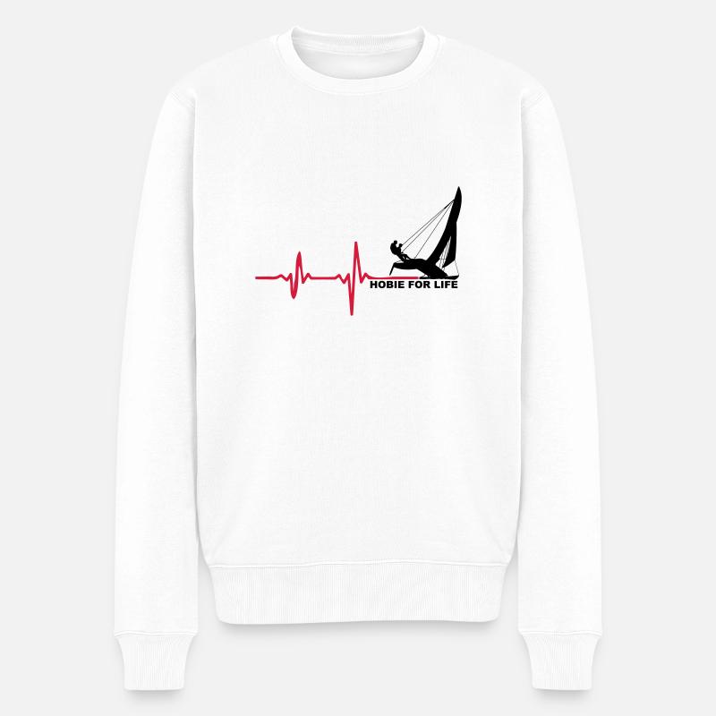 Hobie for Life - Männer Premium Bio Pullover - Weiß