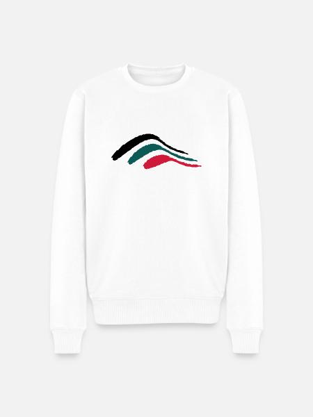 stripe bush_vec_3 - Men's Premium Organic Jumper - white