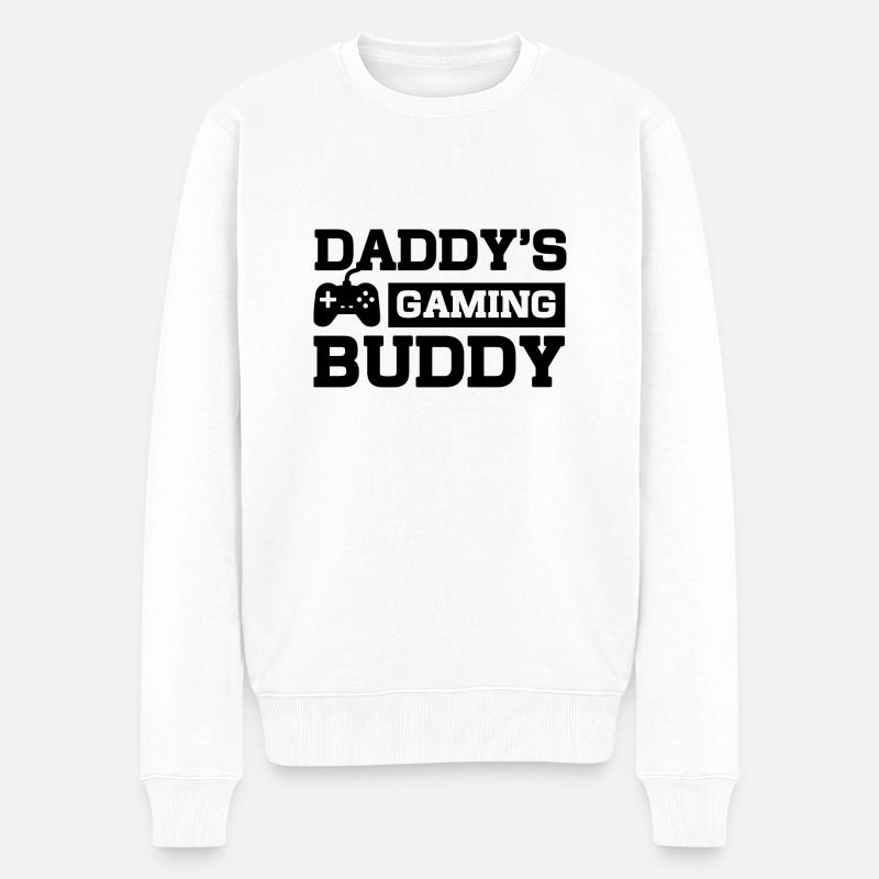 Daddy's Gaming Buddy - Pull Premium bio Homme - blanc