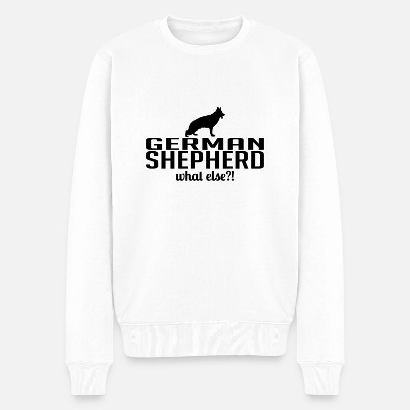 GERMAN SHEPHERD what else - Männer Premium Bio Pullover - Weiß