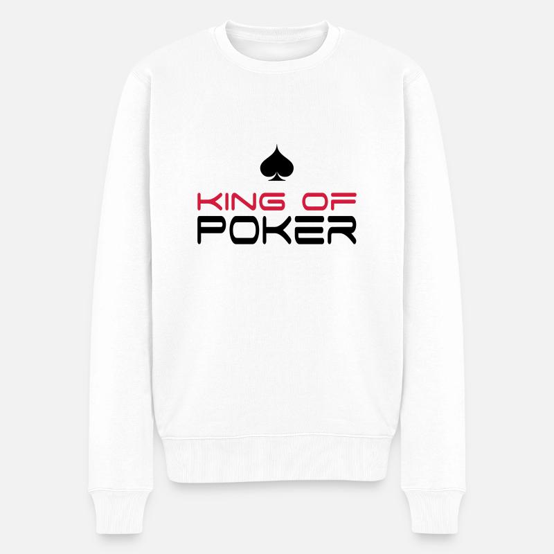 Poker - Männer Premium Bio Pullover - Weiß