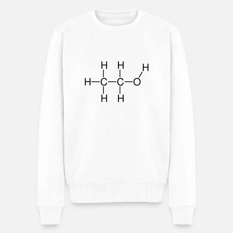 Ethanol Alkohol Strukturformel - Männer Premium Bio Pullover - Weiß
