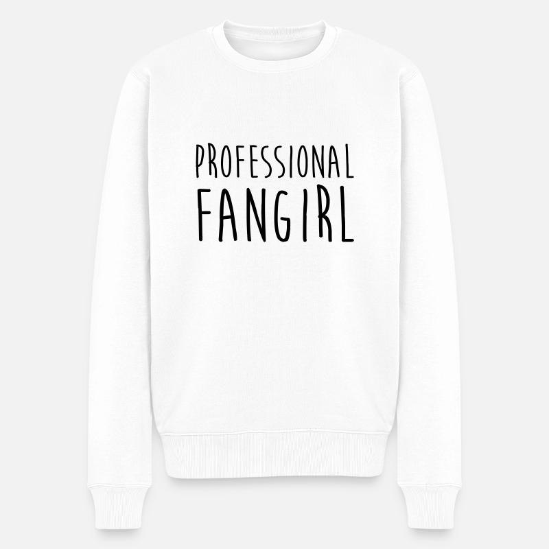 Professional Fangirl - Männer Premium Bio Pullover - Weiß