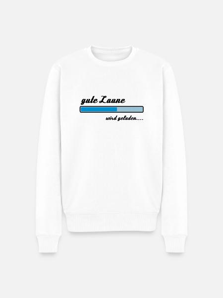 Gute Laune wird geladen... - Männer Premium Bio Pullover - Weiß