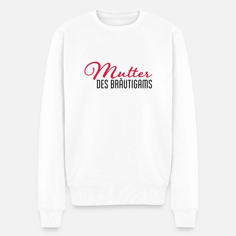 mutter des braeutigams - Männer Premium Bio Pullover - Weiß
