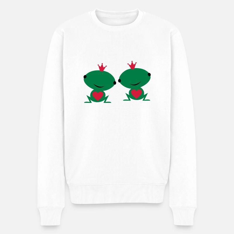 deux sont amoureux - Pull Premium bio Homme - blanc
