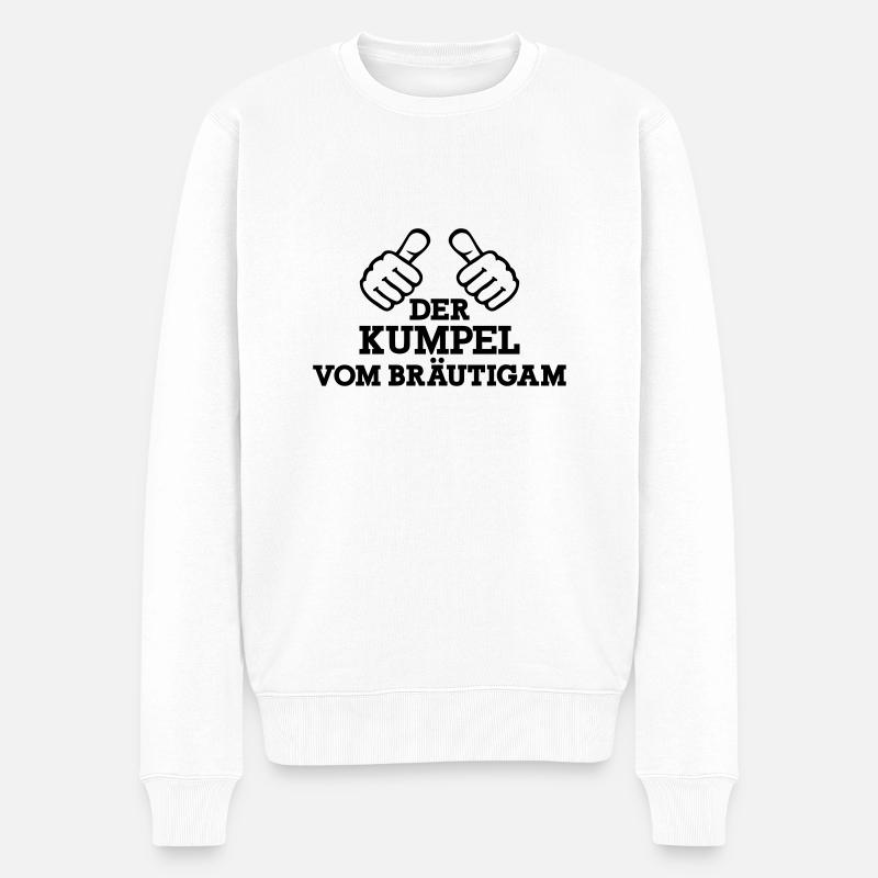 Junggesellenabschied - Männer Premium Bio Pullover - Weiß