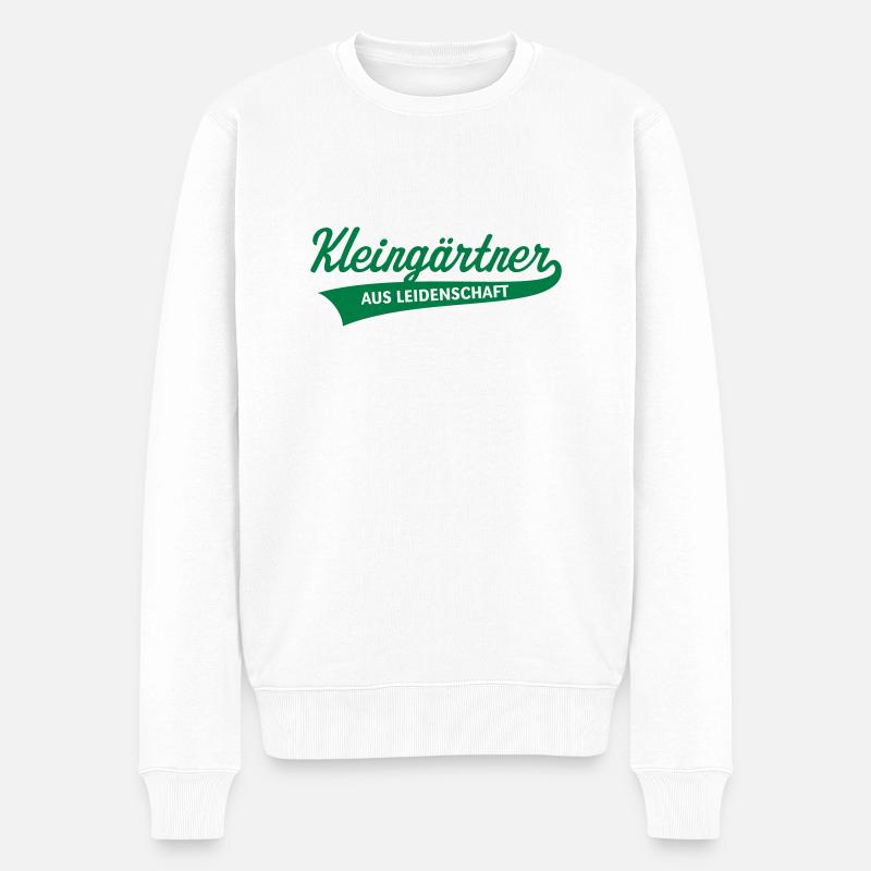 Kleingärtner Aus Leidenschaft - Männer Premium Bio Pullover - Weiß