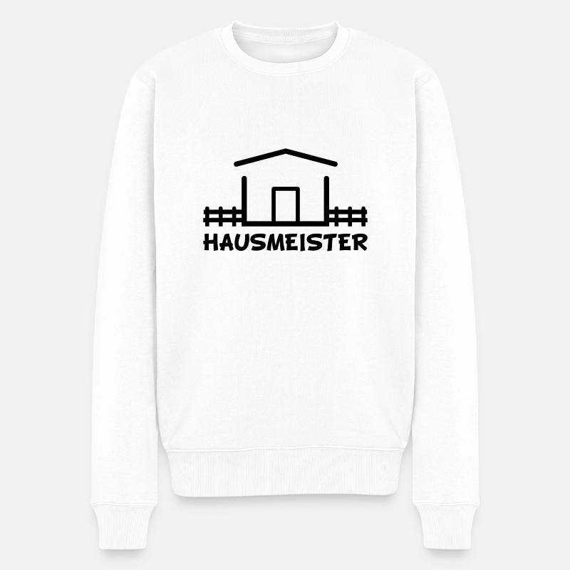 Haus Hausmeister - Männer Premium Bio Pullover - Weiß