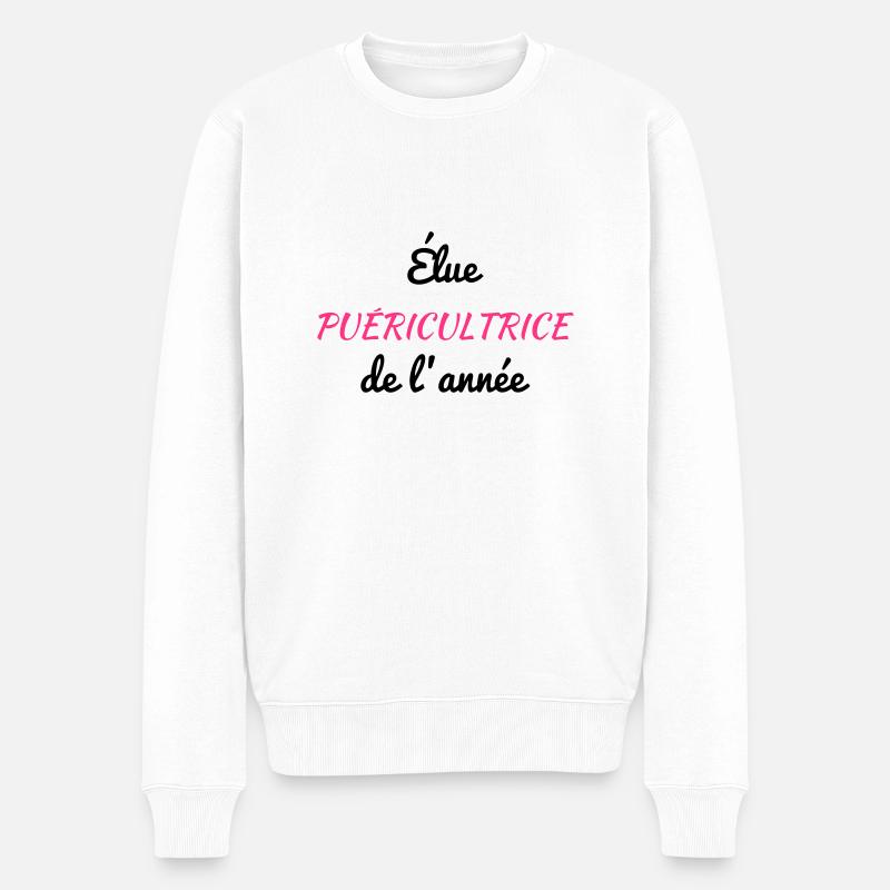 Kinderpflegerin / Kinder / Kind / Baby - Männer Premium Bio Pullover - Weiß
