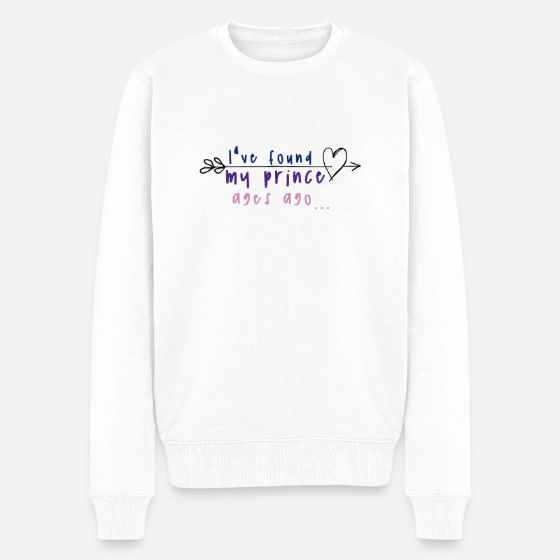 HT Royal Wedding Prince - Männer Premium Bio Pullover - Weiß