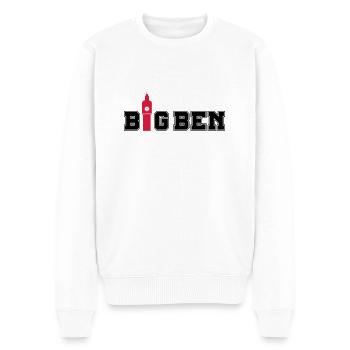 big_ben_02 - Men's Premium Organic Jumper - white - Front - Thijin (182cm)