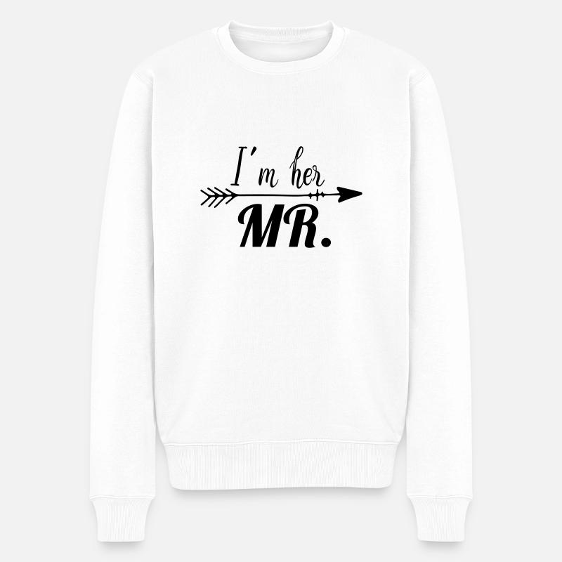 im_her_mr_arrow_1 - Männer Premium Bio Pullover - Weiß