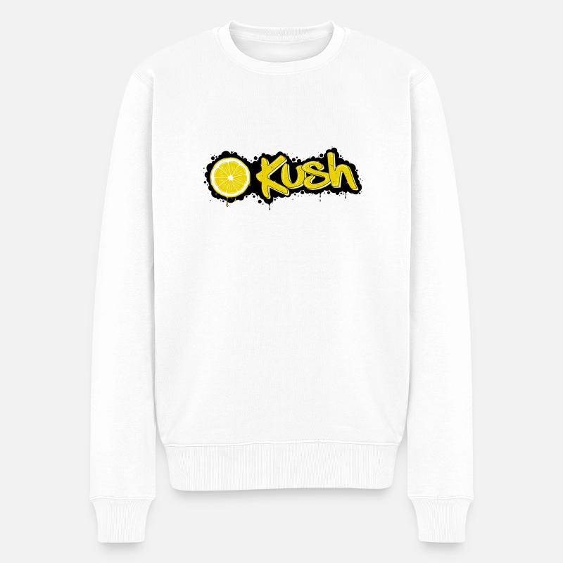 Orange Kush - Männer Premium Bio Pullover - Weiß