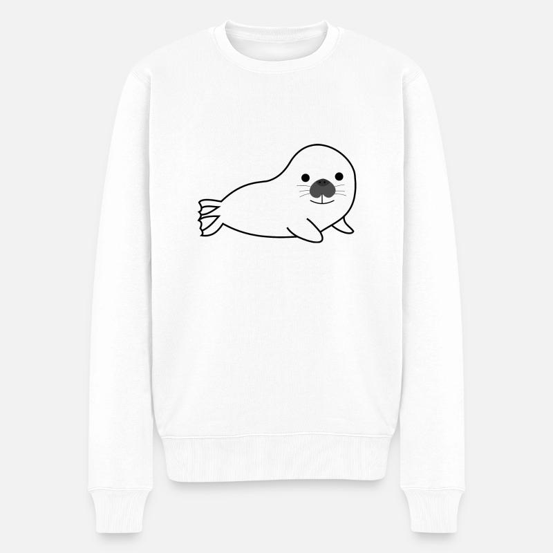 Phoques - Pull Premium bio Homme - blanc