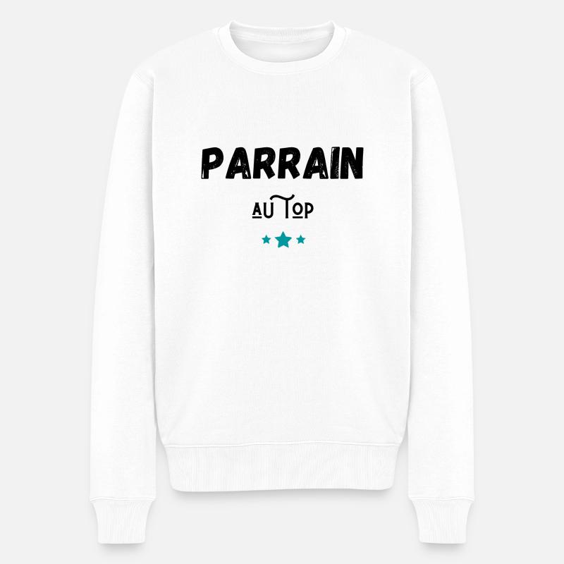 Parrain au top idée cadeau - Pull Premium bio Homme - blanc
