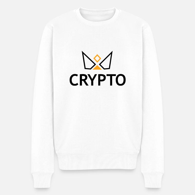 Crypto Bitcoin Trading - Männer Premium Bio Pullover - Weiß