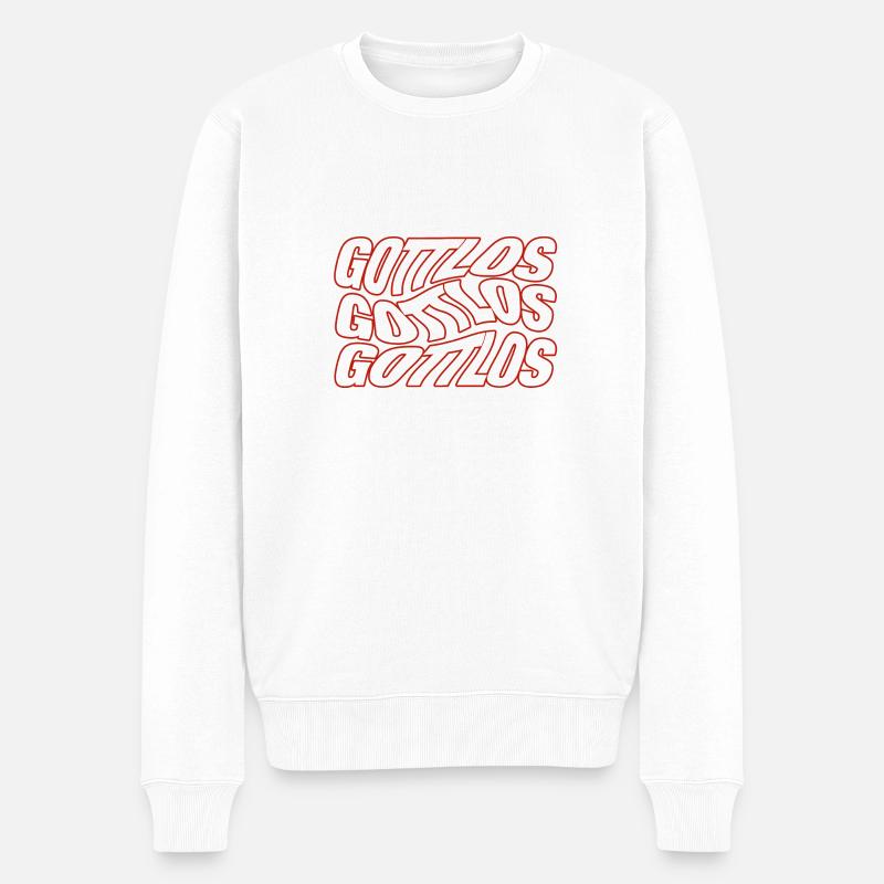 Gottlos - Männer Premium Bio Pullover - Weiß