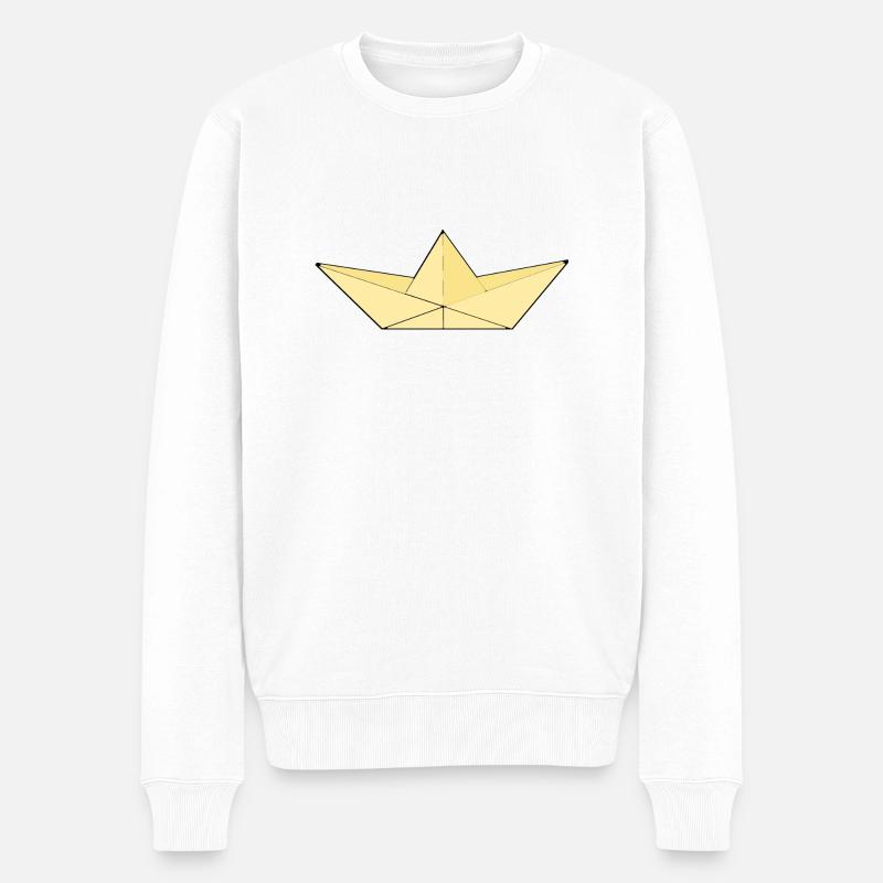 Papier beige/jaune - Pull Premium bio Homme - blanc