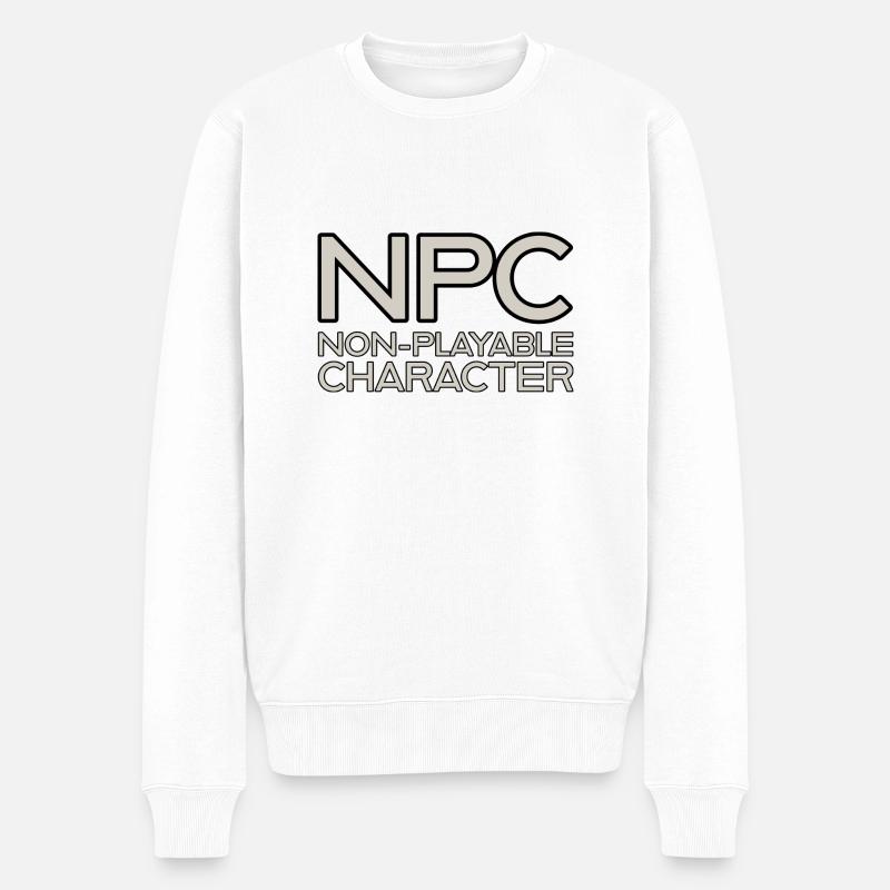 Personnage non jouable PNJ - Pull Premium bio Homme - blanc