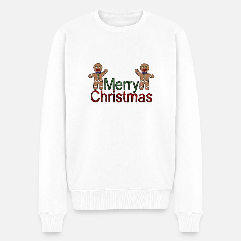 Merry Christmas - Männer Premium Bio Pullover - Weiß