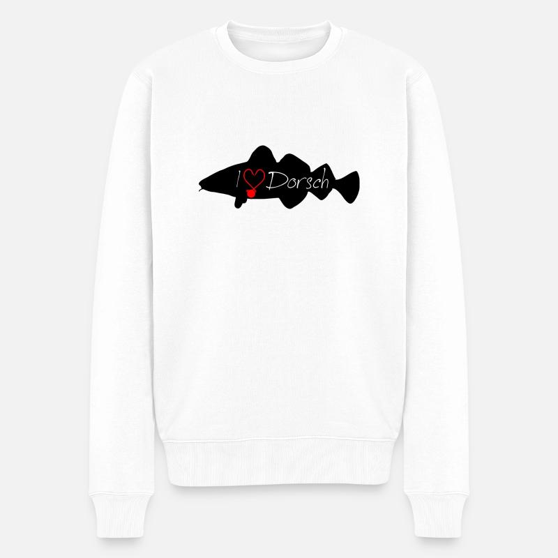 J’aime la morue noire - Pull Premium bio Homme - blanc