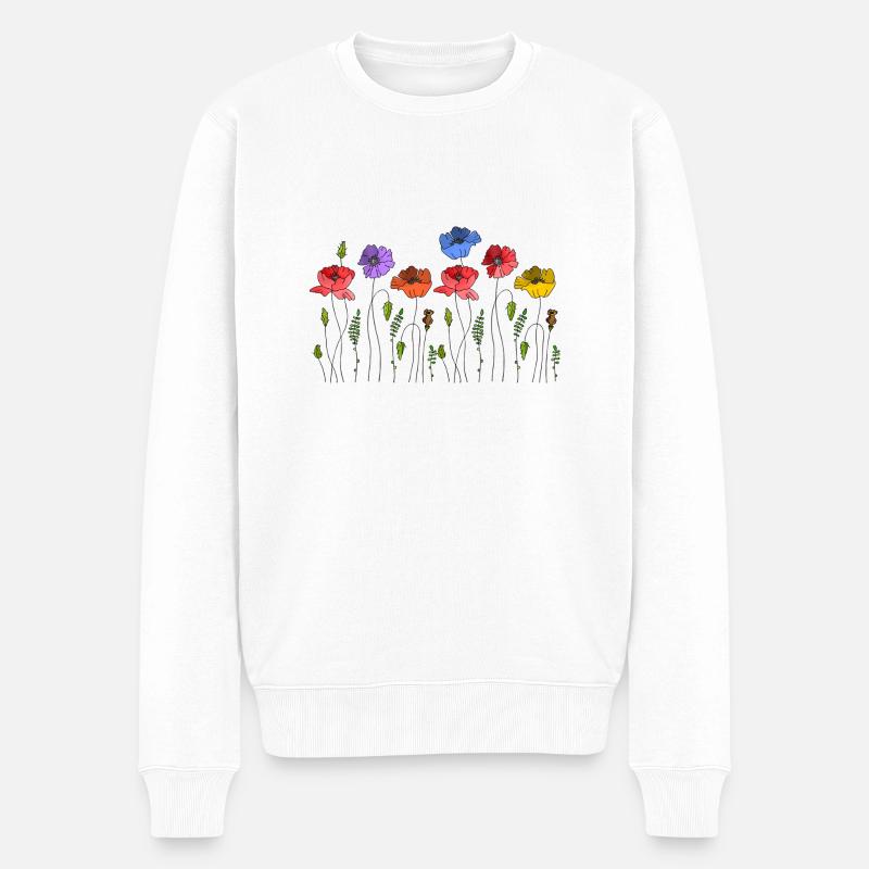 Fleur - Pull Premium bio Homme - blanc