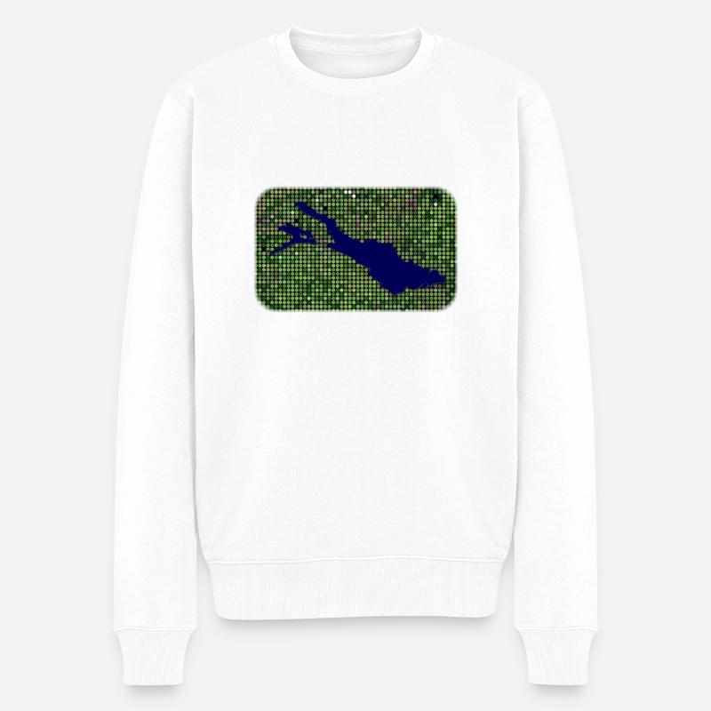 Bodensee - Männer Premium Bio Pullover - Weiß