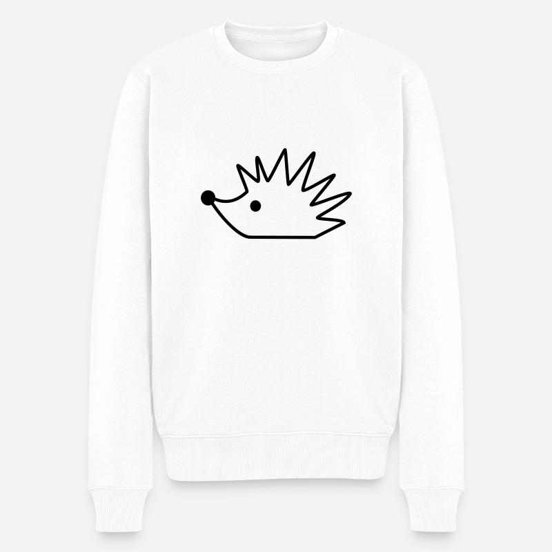 igel - Männer Premium Bio Pullover - Weiß