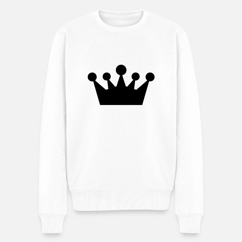 crown - Pull Premium bio Homme - blanc