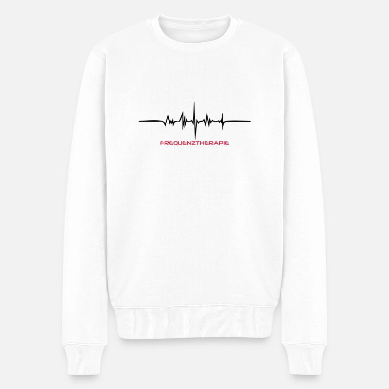 Frequenztherapie Drunk - Männer Premium Bio Pullover - Weiß
