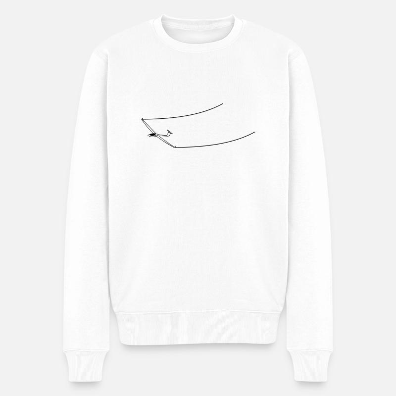 segelfliegen mit speed - Männer Premium Bio Pullover - Weiß