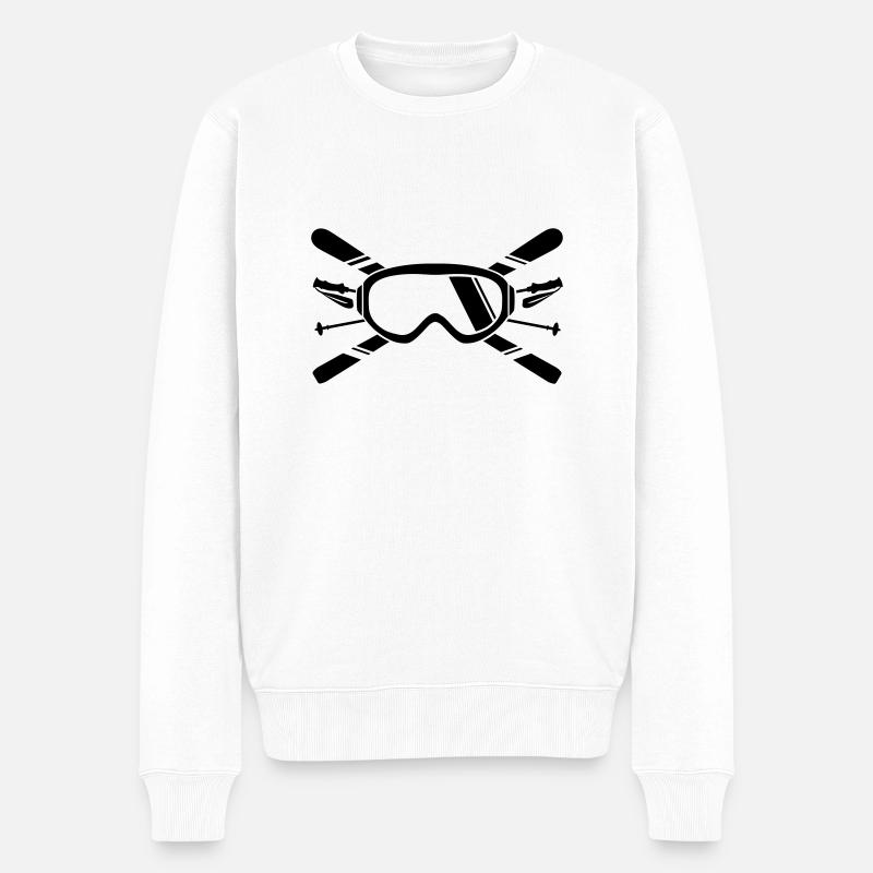 Skidesign - Männer Premium Bio Pullover - Weiß