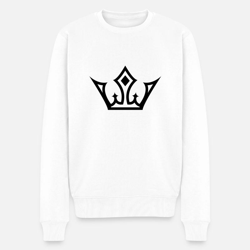 crown10 - Pull Premium bio Homme - blanc