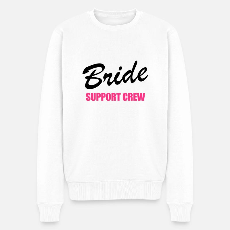 Bride Support Crew 2clr - Männer Premium Bio Pullover - Weiß