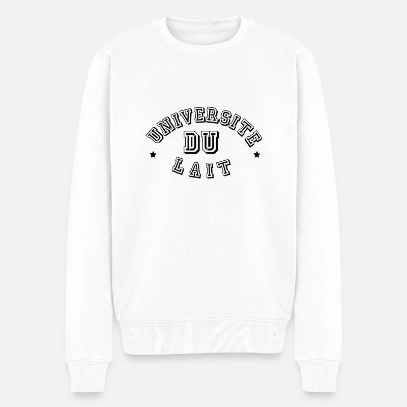 université du lait - Pull Premium bio Homme - blanc