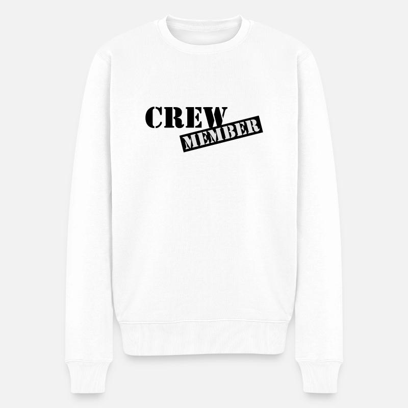 crew member - Männer Premium Bio Pullover - Weiß
